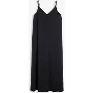 bonprix Midikleid mit verstellbaren Trägern aus Viskose-Mixschwarz 36Damen