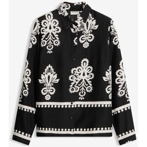 bonprix Bluse aus fließender Viskoseschwarz 44Damen