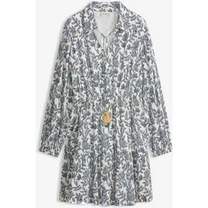 bonprix Kleid aus strukturierter Viskose mit Glitzereffektweiß 38Damen