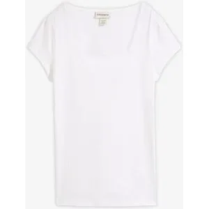 bonprix Kurzarmshirt mit Karree-Ausschnittweiß 52Damen