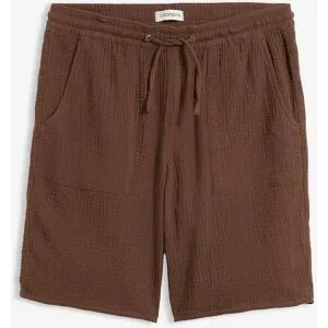bonprix Schlupf-Bermuda aus Musselinbraun 52Damen