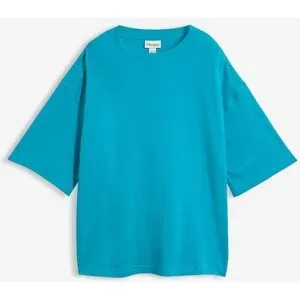 bonprix Oversize-Shirt aus reiner schwerer Bio-Baumwolleblau 36Damen