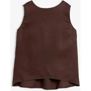bonprix Blusentop aus reinem Leinenbraun 40Damen