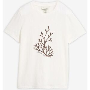 bonprix Bedrucktes T-Shirt mit Seidenanteilweiß 36Damen