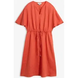 bonprix Kleid aus reinem Leinenrot 42Damen