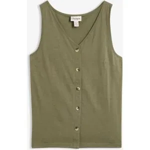 bonprix Top aus Bio-Baumwoll-Flammgarngrün 52Damen