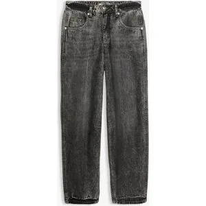 bonprix Balloon-Jeans Mid Waist, Super Soft croppedgrau 50Damen