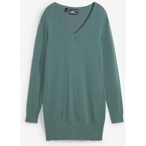 bonprix Basic Longpullover mit V-Ausschnittgrün 40Damen