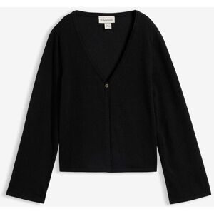 bonprix Feinstrickjacke aus Baumwoll-Mixschwarz 48Damen