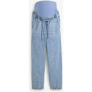 bonprix Knöchellange Umstandsjeans aus leichtem Denim, Boyfriend Fitblau 34Damen