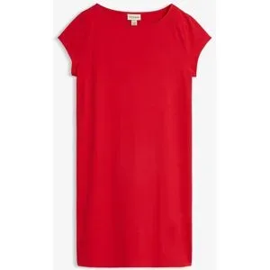 bonprix Shirtkleid aus elastischem Baumwoll-Mixrot 36Damen