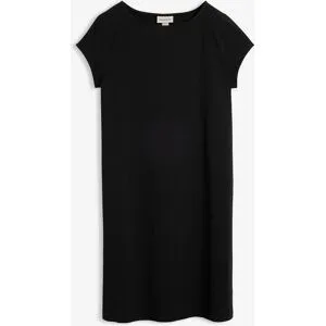 bonprix Shirtkleid aus elastischem Baumwoll-Mixschwarz 44Damen