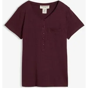 bonprix T-Shirt aus Baumwoll-Viskose-Mixrot 48Damen