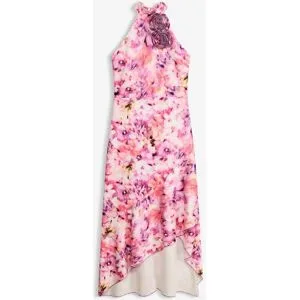 bonprix Abendkleid mit Blumen-Applikationpink 48Damen