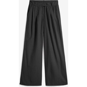 bonprix Palazzo-Hose mit Leinen, sehr weit geschnittenschwarz 40Damen