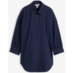 bonprix Oversize-Hemd aus Baumwolle mit 3/4 Armblau 44Damen