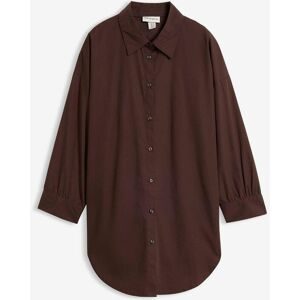 bonprix Oversize-Hemd aus Baumwolle mit 3/4 Armbraun 50Damen