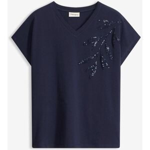 bonprix Shirt mit Strassstein-Applikationblau 52Damen
