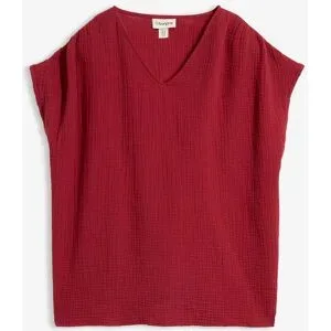 bonprix Tunikabluse aus softem Musselinrot 36Damen