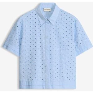bonprix Bluse mit Lochstickereiblau 54Damen