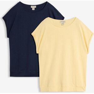 bonprix T-Shirt aus reiner Bio-Baumwolle (2er Pack)blau 48Damen