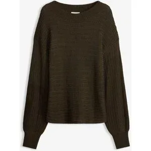 bonprix Oversize Lochstrick-Pullovergrün 36Damen