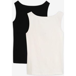 bonprix Tanktop mit U-Boot-Ausschnitt (2er Pack)weiß 52Damen