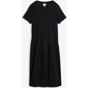 bonprix Shirtkleid aus Materialmixschwarz 52Damen