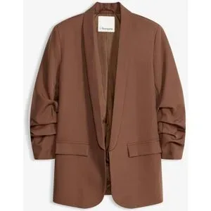 bonprix Blazer mit Raffungbraun 36Damen