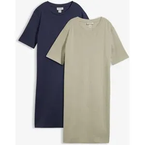 bonprix Shirtkleid (2er-Pack)blau 36Damen