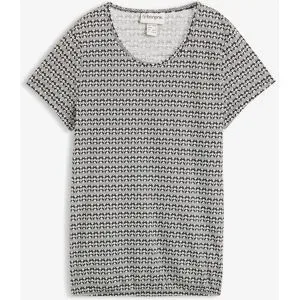 bonprix T-Shirt Loose Fit, Kurzarm, mit elastischen Bündchen, mit All-Over Print