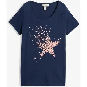 bonprix Flammgarn-Shirt aus Bio-Baumwolle, kurzarmblau 48Damen