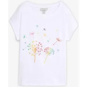 bonprix T-Shirt bequeme Passform, Kurzarm-Design, aus Baumwolle