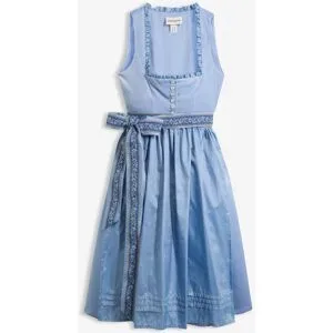 bonprix Dirndl mit Samt in Midilänge (2-tlg.Set)blau 44Damen
