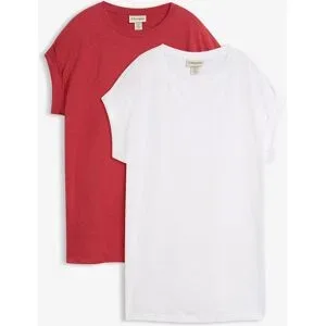 bonprix Longshirt aus reiner Bio-Baumwolle (2er Pack)rot 52Damen