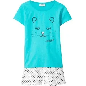 bonprix Shorty aus reiner Bio-Baumwolle (2-tlg. Set)blau 104Mädchen