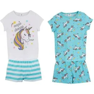 bonprix Shorty aus reiner Baumwolle (4-tlg. Set)blau 152Mädchen