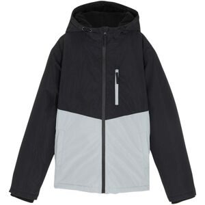 bonprix wasserdichte Winterjacke im Colourblocking mit Kapuzeschwarz 140Knaben