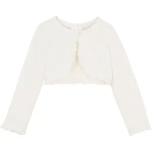 bonprix Jersey-Bolero mit Bio-Baumwolleweiß 104Mädchen