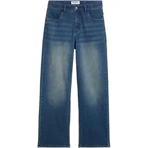 bonprix Loose-Fit-Jeans mit verstellbarem Bund, Straightblau 170Knaben