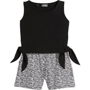 bonprix Jerseystop und Shorts (2tlg.Set) mit Bio-Baumwolleschwarz 164Mädchen