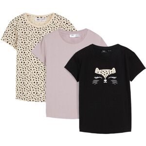 bonprix T-Shirt aus reiner Bio Baumwolle (3er Pack)lila 176Mädchen