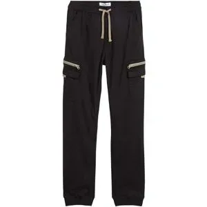 bonprix Regular Fit Cargo-Schlupfhose aus elastischen Baumwoll-Mix, Straightschwarz 176Knaben