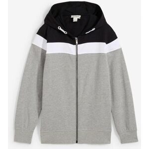 bonprix Kapuzen-Sweatjacke aus weichem Baumwoll-Mixschwarz 176Knaben