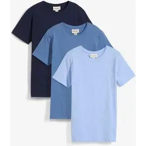 bonprix T-Shirt Packung, 3er, aus hautfreundlicher Baumwolle, mit Rundhalsausschnitt, Kurzarm-Design