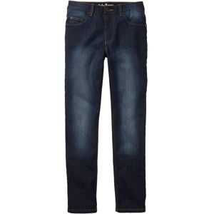 bonprix Slim Fit Stretch-Jeans mit verstellbarem Bund, Straightblau 140Knaben