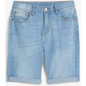 bonprix Stretch-Jeans-Bermuda mit verstellbarem Bund, Slim Fitblau 164Knaben