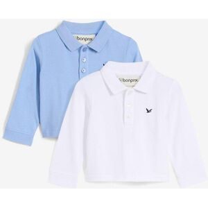 bonprix Pique-Poloshirt aus reiner Baumwolle (2er Pack)weiß 68Knaben