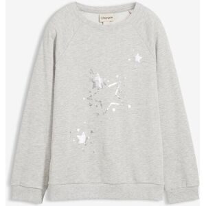 bonprix Sweatshirt aus reiner Baumwollegrau 128Mädchen