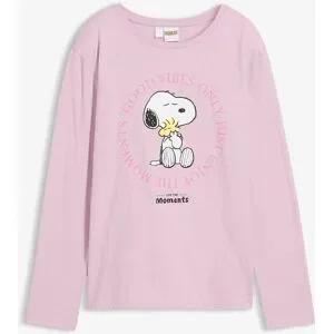 bonprix Peanuts Langarmshirt mit Snoopylila 128Mädchen